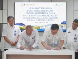 Baitul Mal Aceh and RSUZA Sign a Cooperation Agreement on False Leg Assistance for Poor People