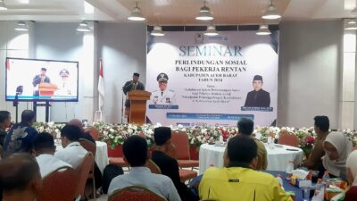 Bappeda Aceh Barat Gelar Seminar PerlinSos  Pekerja Rentan